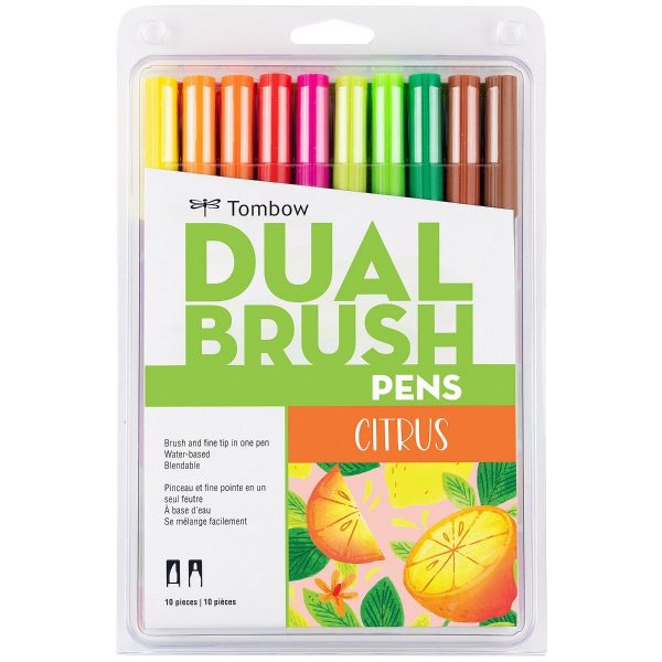 Set Dual Brush Tombow Citrus x 10 colores