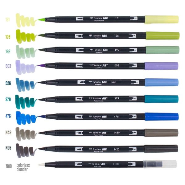 Set Dual Brush Tombow Landscape x 10 colores - Imagen 2